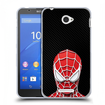 Пластиковый чехол на Sony Xperia E4 с принтом человек паук spiderman