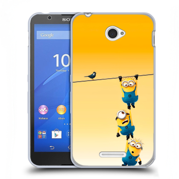 Пластиковый чехол на Sony Xperia E4 с принтом Миньоны Пластиковый чехол на Sony Xperia E4 с принтом Миньоны