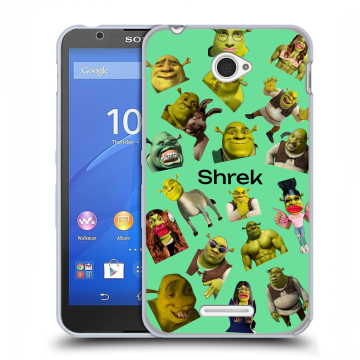 Пластиковый чехол на Sony Xperia E4 с принтом Шрек Shrek Пластиковый чехол на Sony Xperia E4 с принтом Шрек Shrek