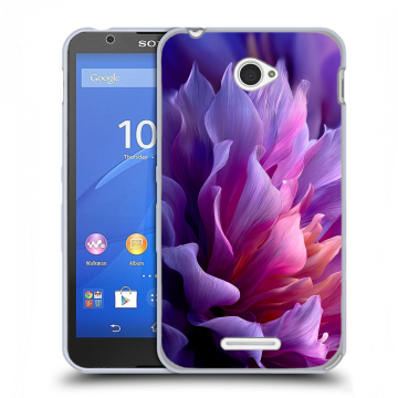 Пластиковый чехол на Sony Xperia E4 с принтом женский цветы Пластиковый чехол на Sony Xperia E4 с принтом женский цветы
