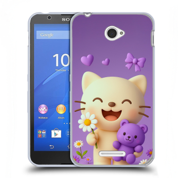 Пластиковый чехол на Sony Xperia E4 с принтом для девочек Пластиковый чехол на Sony Xperia E4 с принтом для девочек