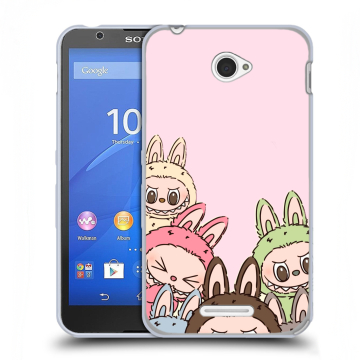 Пластиковый чехол на Sony Xperia E4 с принтом Лабубу Пластиковый чехол на Sony Xperia E4 с принтом Лабубу