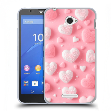 Пластиковый чехол на Sony Xperia E4 с принтом Сердечки Пластиковый чехол на Sony Xperia E4 с принтом Сердечки