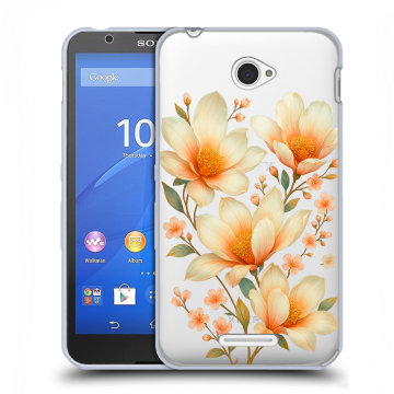 Пластиковый чехол на Sony Xperia E4 с принтом Цветы Пластиковый чехол на Sony Xperia E4 с принтом Цветы