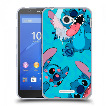 Пластиковый чехол на Sony Xperia E4 с принтом Лило и Стич