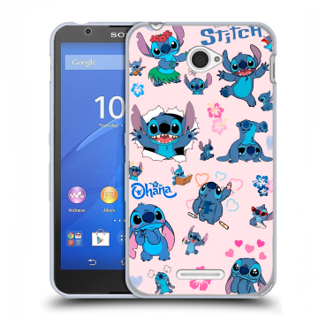Пластиковый чехол на Sony Xperia E4 с принтом Лило и Стич Пластиковый чехол на Sony Xperia E4 с принтом Лило и Стич