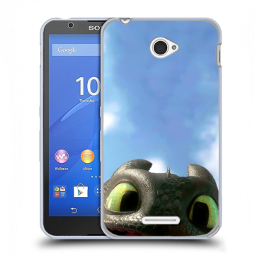 Пластиковый чехол на Sony Xperia E4 с принтом Как приручить дракона Пластиковый чехол на Sony Xperia E4 с принтом Как приручить дракона