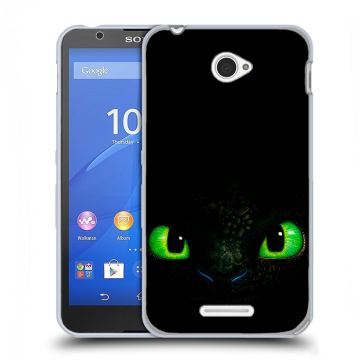 Пластиковый чехол на Sony Xperia E4 с принтом Как приручить дракона Пластиковый чехол на Sony Xperia E4 с принтом Как приручить дракона