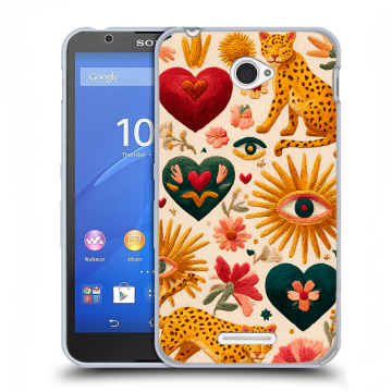 Пластиковый чехол на Sony Xperia E4 с принтом Модный принт Пластиковый чехол на Sony Xperia E4 с принтом Модный принт