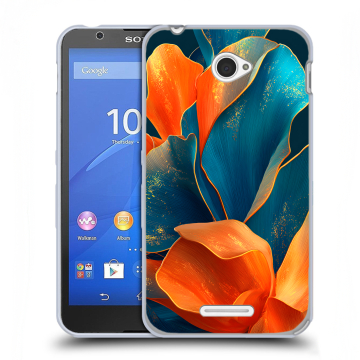 Пластиковый чехол на Sony Xperia E4 с принтом Цветы Пластиковый чехол на Sony Xperia E4 с принтом Цветы