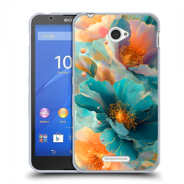 Пластиковый чехол на Sony Xperia E4 с принтом Цветы Пластиковый чехол на Sony Xperia E4 с принтом Цветы