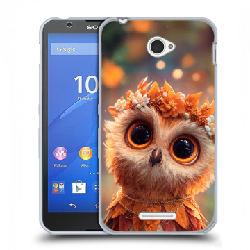 Пластиковый чехол на Sony Xperia E4 с принтом Милая сова Пластиковый чехол на Sony Xperia E4 с принтом Милая сова