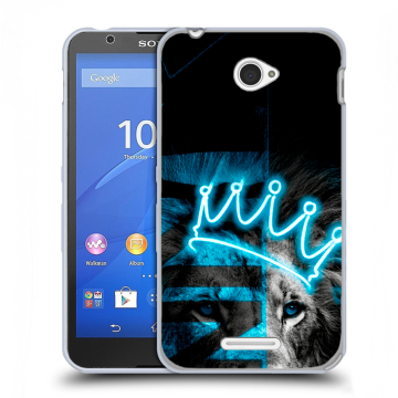 Пластиковый чехол на Sony Xperia E4 с принтом Король лев Пластиковый чехол на Sony Xperia E4 с принтом Король лев