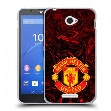 Пластиковый чехол на Sony Xperia E4 с принтом Manchester United Пластиковый чехол на Sony Xperia E4 с принтом Manchester United