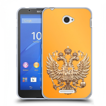 Пластиковый чехол на Sony Xperia E4 с принтом Герб Флаг России Пластиковый чехол на Sony Xperia E4 с принтом Герб Флаг России