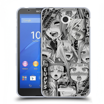Пластиковый чехол на Sony Xperia E4 с принтом Ahegao Ахегао Аниме Пластиковый чехол на Sony Xperia E4 с принтом Ahegao Ахегао Аниме
