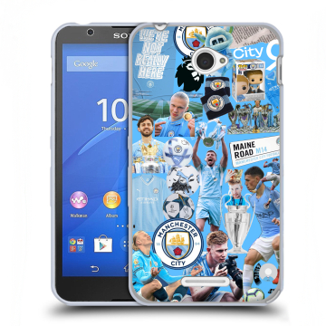 Пластиковый чехол на Sony Xperia E4 с принтом Man City Манчестер Сити Пластиковый чехол на Sony Xperia E4 с принтом Man City Манчестер Сити