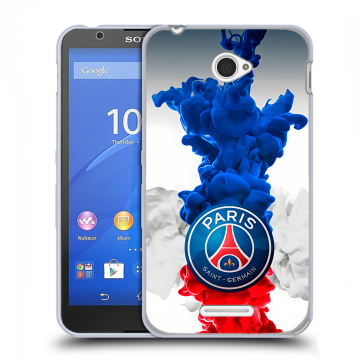 Пластиковый чехол на Sony Xperia E4 с принтом PSG ПСЖ Пластиковый чехол на Sony Xperia E4 с принтом PSG ПСЖ