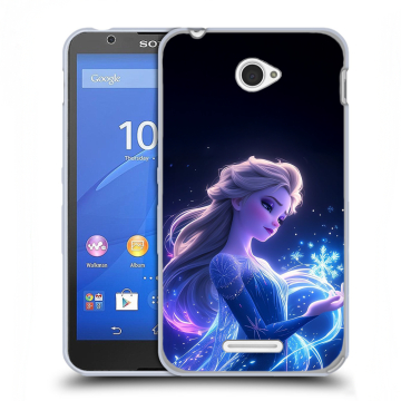Пластиковый чехол на Sony Xperia E4 с принтом Холодное сердце Frozen Пластиковый чехол на Sony Xperia E4 с принтом Холодное сердце Frozen