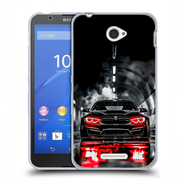 Пластиковый чехол на Sony Xperia E4 с принтом BMW БМВ