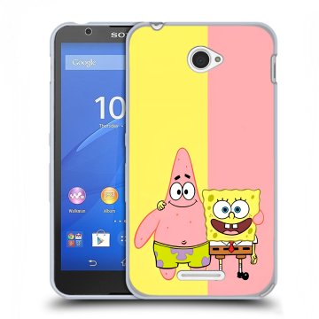 Пластиковый чехол на Sony Xperia E4 с принтом Спанч боб Спанчбоб Пластиковый чехол на Sony Xperia E4 с принтом Спанч боб Спанчбоб