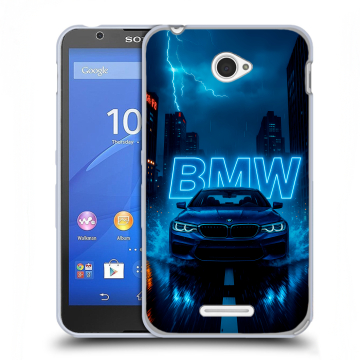 Пластиковый чехол на Sony Xperia E4 с принтом BMW БМВ Пластиковый чехол на Sony Xperia E4 с принтом BMW БМВ