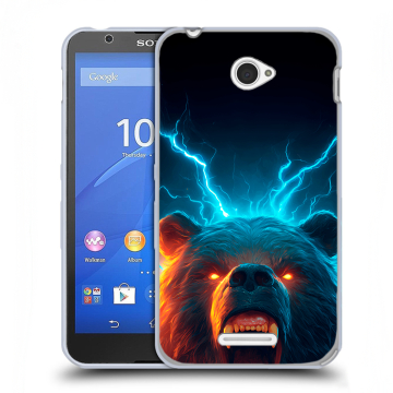 Пластиковый чехол на Sony Xperia E4 с принтом Медведь Пластиковый чехол на Sony Xperia E4 с принтом Медведь