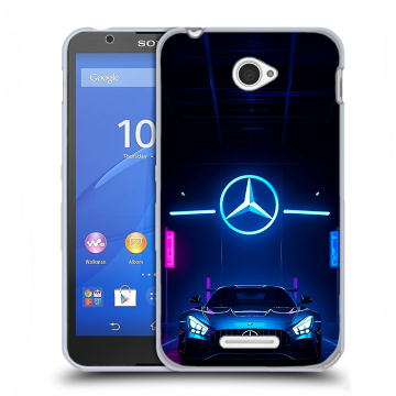 Пластиковый чехол на Sony Xperia E4 с принтом Mercedes Мерседес Пластиковый чехол на Sony Xperia E4 с принтом Mercedes Мерседес