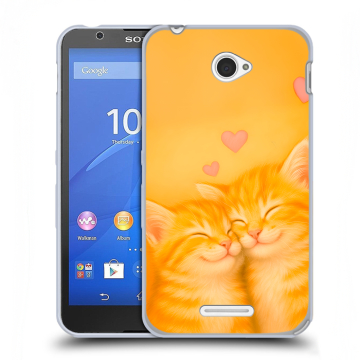 Пластиковый чехол на Sony Xperia E4 с принтом Милые котята Пластиковый чехол на Sony Xperia E4 с принтом Милые котята