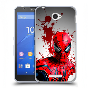 Пластиковый чехол на Sony Xperia E4 с принтом Spiderman Человек паук Пластиковый чехол на Sony Xperia E4 с принтом Spiderman Человек паук