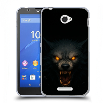 Пластиковый чехол на Sony Xperia E4 с принтом Волк Пластиковый чехол на Sony Xperia E4 с принтом Волк