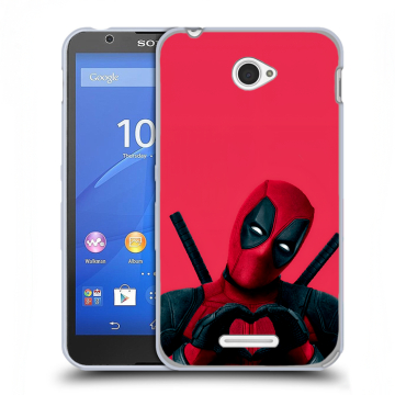 Пластиковый чехол на Sony Xperia E4 с принтом Дедпул Deadpool