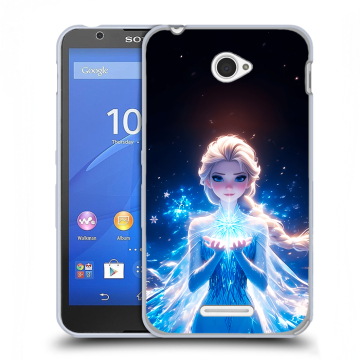 Пластиковый чехол на Sony Xperia E4 с принтом Холодное сердце Frozen Пластиковый чехол на Sony Xperia E4 с принтом Холодное сердце Frozen