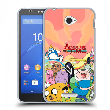 Пластиковый чехол на Sony Xperia E4 с принтом Adventure time Время приключений Пластиковый чехол на Sony Xperia E4 с принтом Adventure time Время приключений