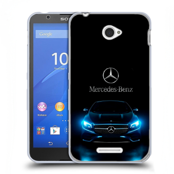 Пластиковый чехол на Sony Xperia E4 с принтом Mercedes Мерседес