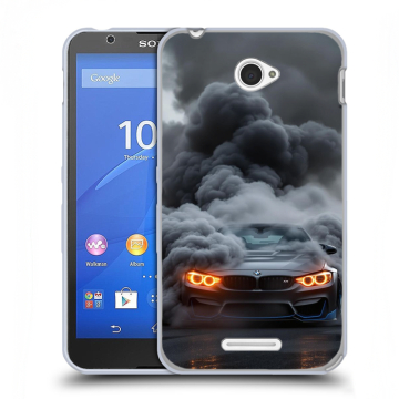 Пластиковый чехол на Sony Xperia E4 с принтом BMW БМВ