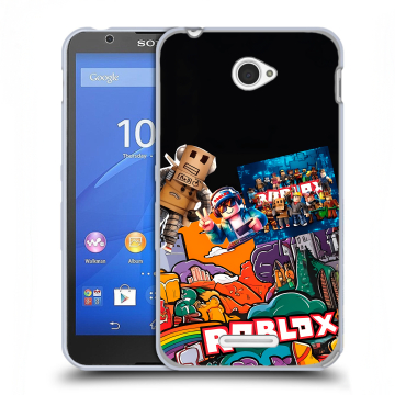 Пластиковый чехол на Sony Xperia E4 с принтом Roblox Роблокс Пластиковый чехол на Sony Xperia E4 с принтом Roblox Роблокс