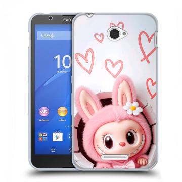 Пластиковый чехол на Sony Xperia E4 с принтом Labubu Лабубу