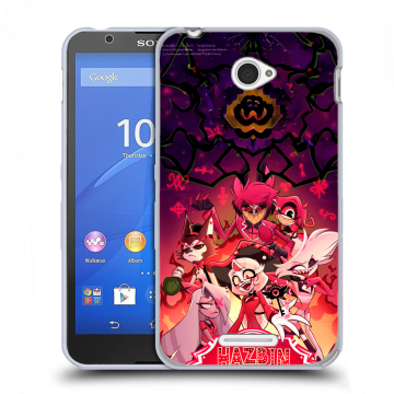 Пластиковый чехол на Sony Xperia E4 с принтом Hazbin Hotel Отель Хазбин Пластиковый чехол на Sony Xperia E4 с принтом Hazbin Hotel Отель Хазбин