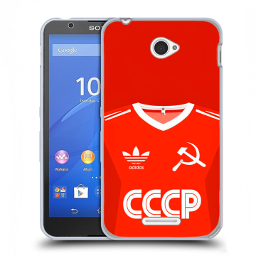 Пластиковый чехол на Sony Xperia E4 с принтом Флаг Герб СССР Пластиковый чехол на Sony Xperia E4 с принтом Флаг Герб СССР