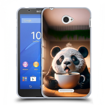Пластиковый чехол на Sony Xperia E4 с принтом смешная панда Пластиковый чехол на Sony Xperia E4 с принтом смешная панда