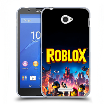 Пластиковый чехол на Sony Xperia E4 с принтом Roblox Роблокс Пластиковый чехол на Sony Xperia E4 с принтом Roblox Роблокс