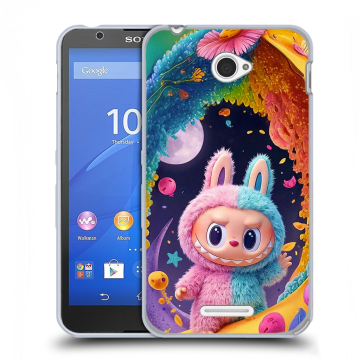 Пластиковый чехол на Sony Xperia E4 с принтом Labubu Лабубу