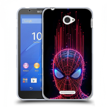 Пластиковый чехол на Sony Xperia E4 с принтом Spiderman Человек паук Пластиковый чехол на Sony Xperia E4 с принтом Spiderman Человек паук