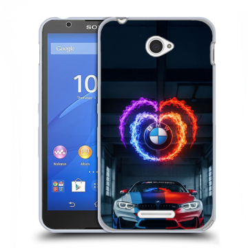 Пластиковый чехол на Sony Xperia E4 с принтом BMW БМВ Пластиковый чехол на Sony Xperia E4 с принтом BMW БМВ