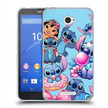 Пластиковый чехол на Sony Xperia E4 с принтом Лило и Стич