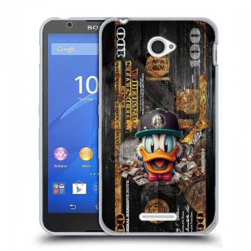 Пластиковый чехол на Sony Xperia E4 с принтом Дональд Дак Доллар Пластиковый чехол на Sony Xperia E4 с принтом Дональд Дак Доллар