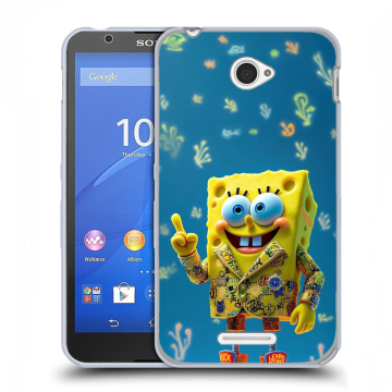 Пластиковый чехол на Sony Xperia E4 с принтом Спанч боб Спанчбоб Пластиковый чехол на Sony Xperia E4 с принтом Спанч боб Спанчбоб