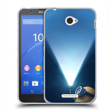 Пластиковый чехол на Sony Xperia E4 с принтом Миньоны Пластиковый чехол на Sony Xperia E4 с принтом Миньоны