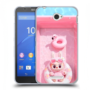 Пластиковый чехол на Sony Xperia E4 с принтом Labubu Лабубу Пластиковый чехол на Sony Xperia E4 с принтом Labubu Лабубу
